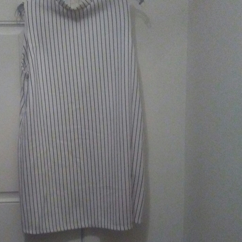 White and black mini dress
